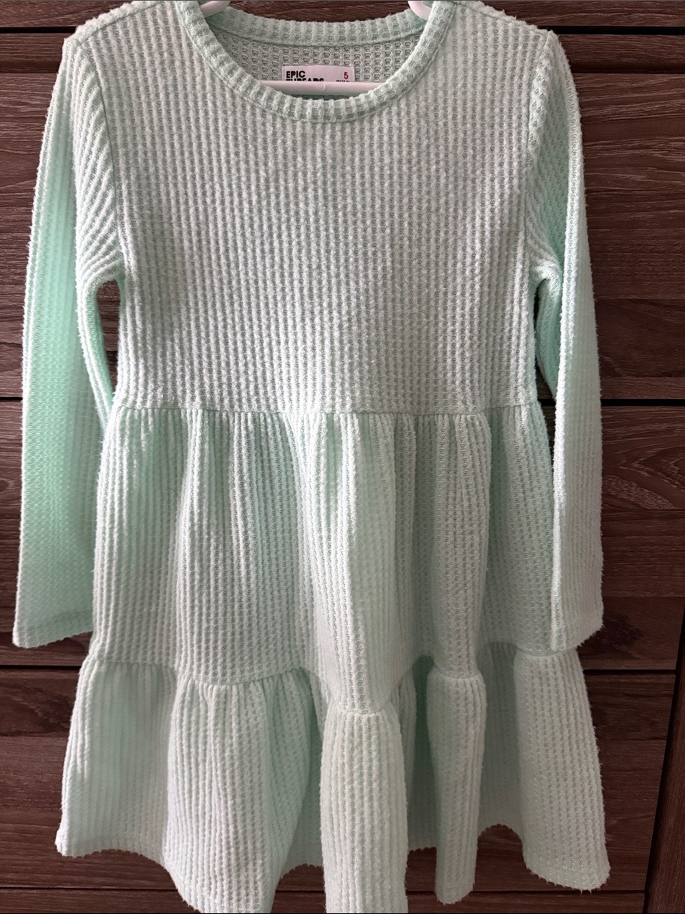 Epic Threads Mint Green Knit Tiered Dress for Girls